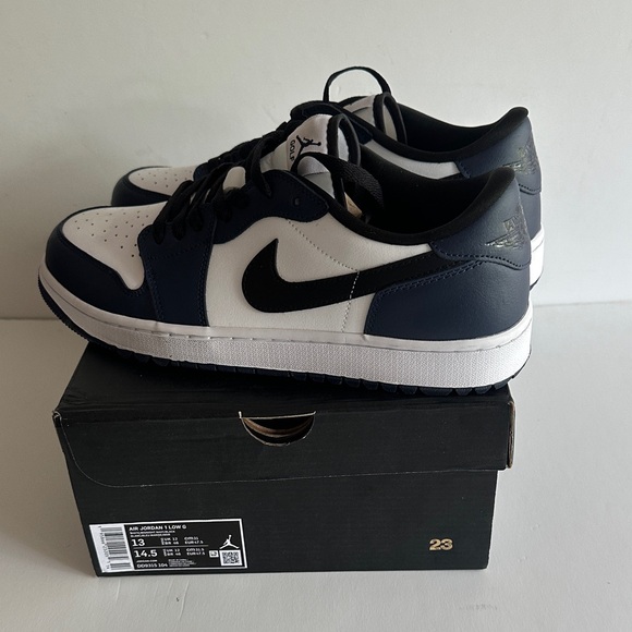 Air Jordan 1 Low Golf “Midnight Navy/White/Black” | Size 13 Men / 14.5 Women - Picture 3 of 5